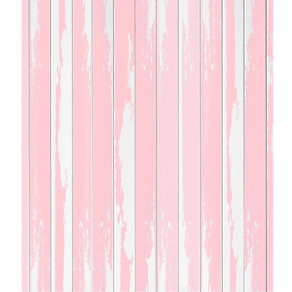 Distressed Coral Planks Printed Backdrop