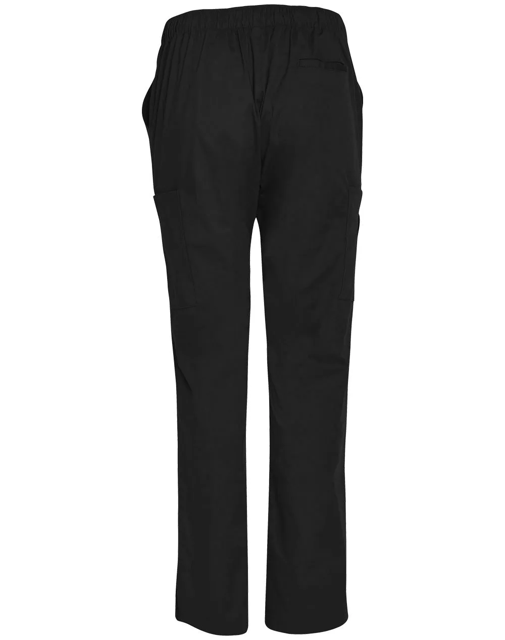Men's Semi-Elastic Waist Tie Solid Colour Scrub Pants - M9710