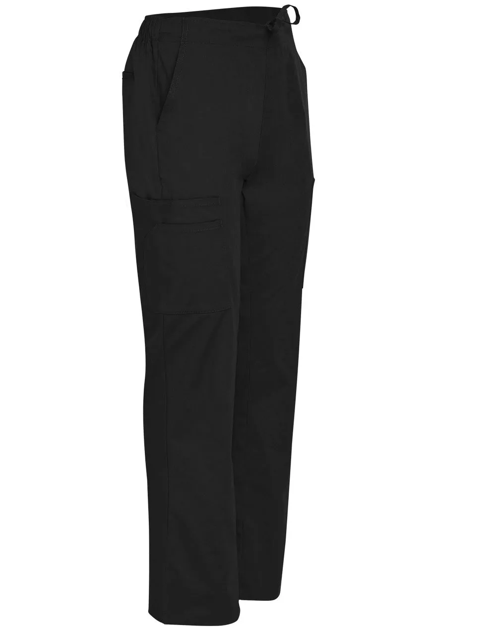 Men's Semi-Elastic Waist Tie Solid Colour Scrub Pants - M9710