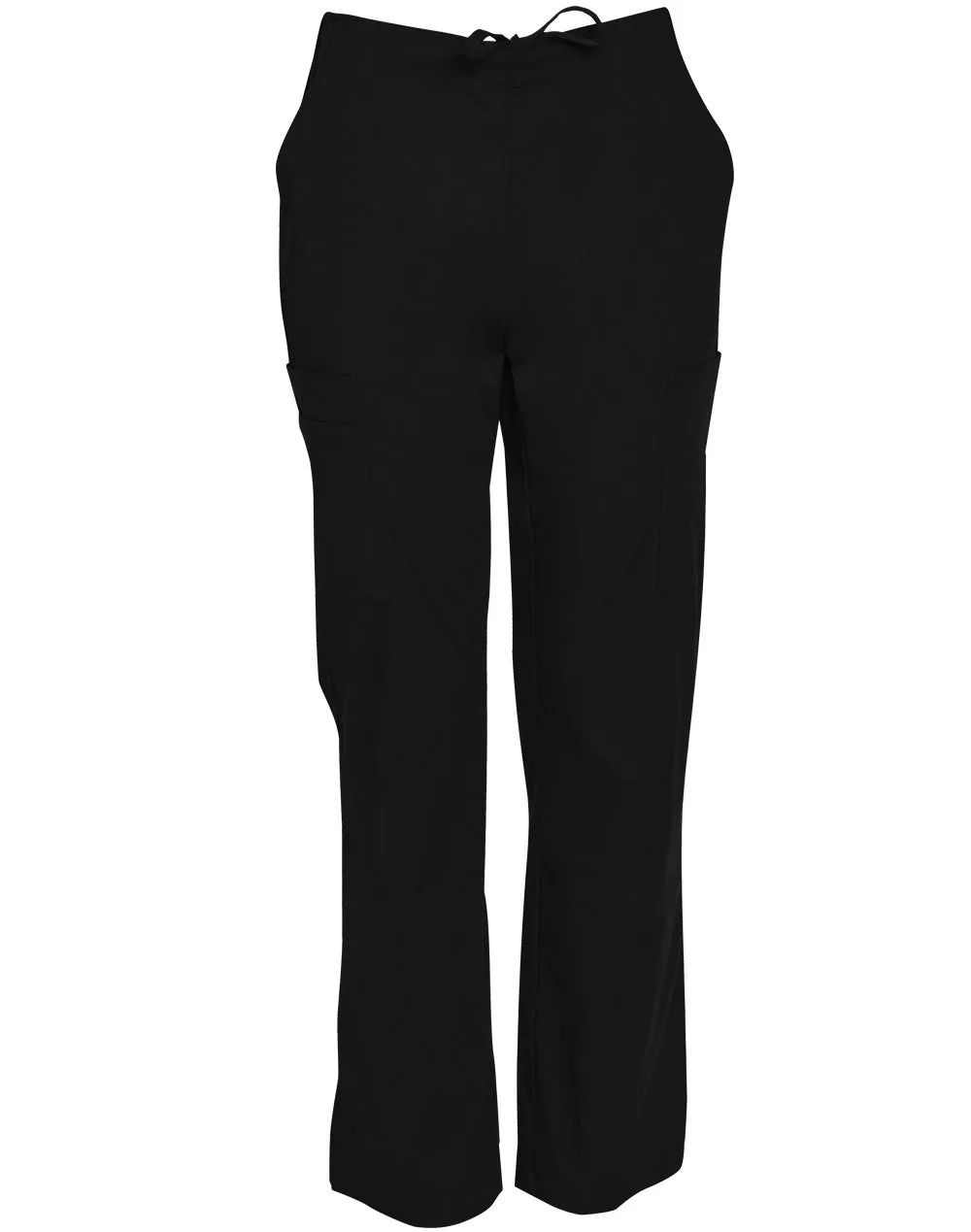 Men's Semi-Elastic Waist Tie Solid Colour Scrub Pants - M9710