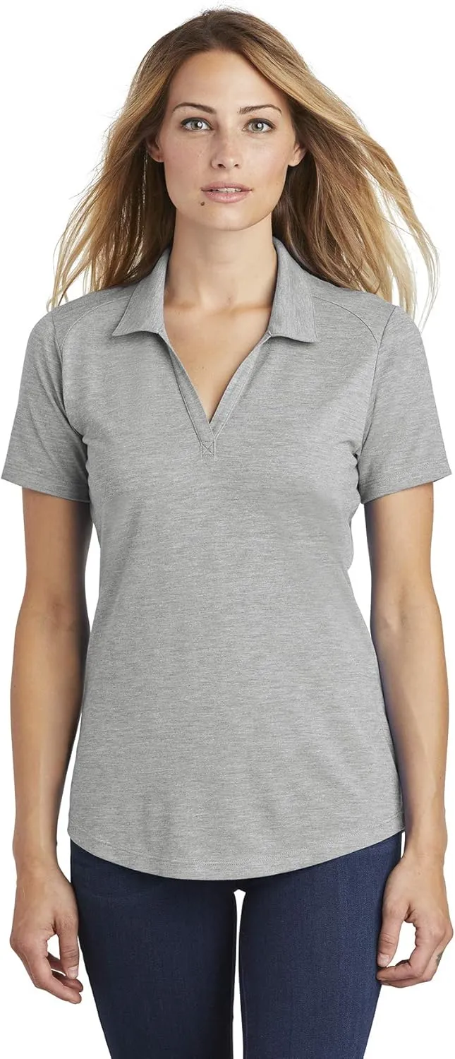 SPORT-TEK Women's PosiCharge Tri-Blend Wicking Polo LST405