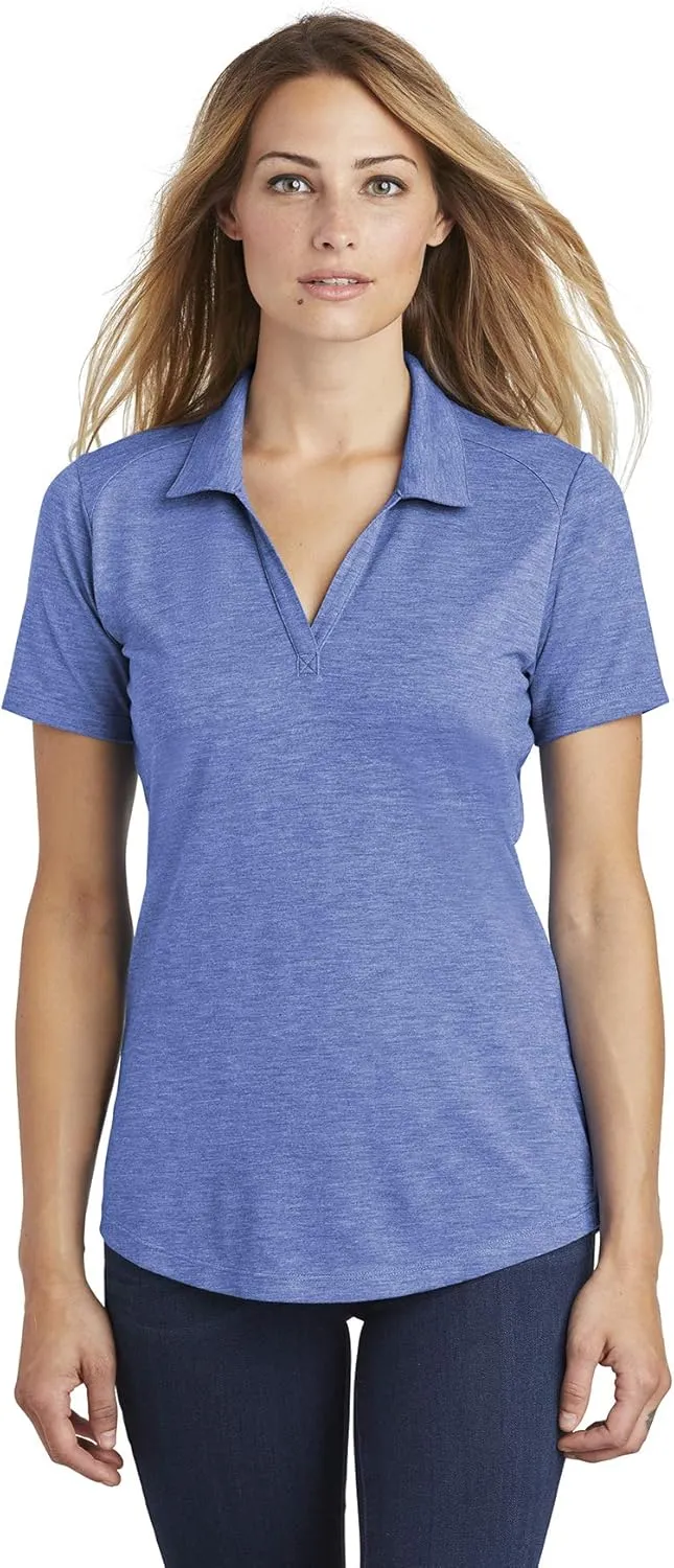 SPORT-TEK Women's PosiCharge Tri-Blend Wicking Polo LST405