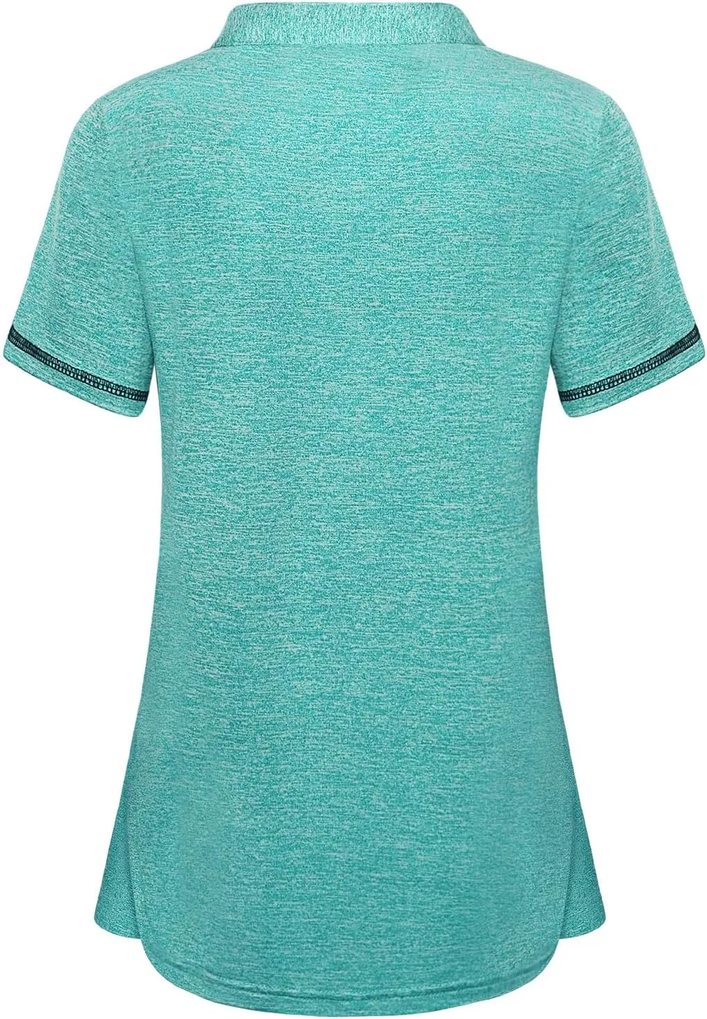 Vldnery Women's Golf Shirts Short Sleeve v Neck Loose Fit Plain Workout Tennis Polo T-Shirts